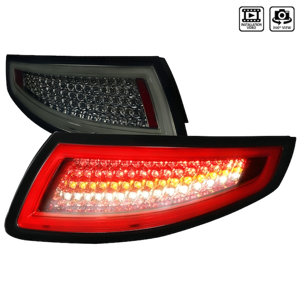 Spec-D Tuning 05-08 Porsche 997 911 LED Smoke Tail Light LT-91105GLED-TM - main